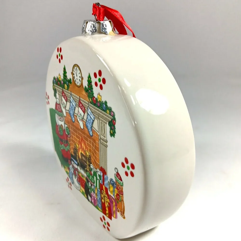 TEMPTATIONS-Christmas-Ornament-SANTA-w/Recipe-Holiday Decoration-Gift- Party - Picture 4 of 7